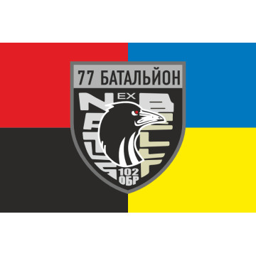 Флаг 77 ОБТрО (отдельный батальон ТрО) Сил ТрО ВСУ. Вариант-09 Флаг 77 ОБТрО (отдельный батальон ТрО) Сил ТрО ВСУ. Вариант-09