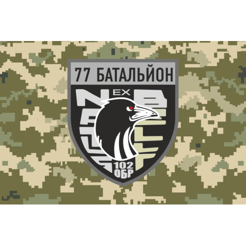 Флаг 77 ОБТрО (отдельный батальон ТрО) Сил ТрО ВСУ. Вариант-10 Флаг 77 ОБТрО (отдельный батальон ТрО) Сил ТрО ВСУ. Вариант-10