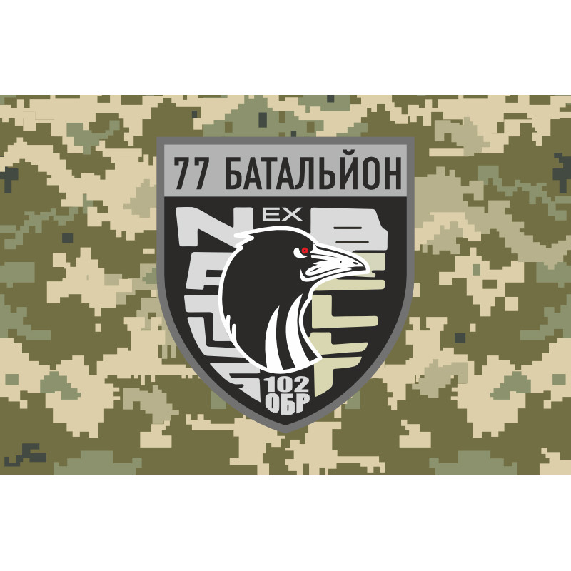 Флаг 77 ОБТрО (отдельный батальон ТрО) Сил ТрО ВСУ. Вариант-10 Флаг 77 ОБТрО (отдельный батальон ТрО) Сил ТрО ВСУ. Вариант-10
