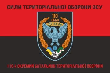 Флаг 110 ОБТрО (отдельный батальон ТрО) Сил ТрО ВСУ. Вариант-10