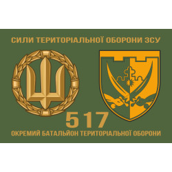 Флаг 517 ОБТрО (отдельный батальон ТрО) Сил ТрО ВСУ. Вариант-02 Флаг 517 ОБТрО (отдельный батальон ТрО) Сил ТрО ВСУ. Вариант-02