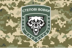 Флаг Ротно-тактической группы «Степные волки» ВСУ. Вариант-04