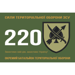 Флаг 220 ОБТрО (отдельный батальон ТрО) Сил ТрО ВСУ. Вариант-01 Флаг 220 ОБТрО (отдельный батальон ТрО) Сил ТрО ВСУ. Вариант-01