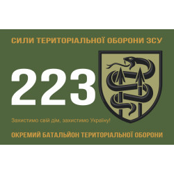 Флаг 223 ОБТрО (отдельный батальон ТрО) Сил ТрО ВСУ. Вариант-01 Флаг 223 ОБТрО (отдельный батальон ТрО) Сил ТрО ВСУ. Вариант-01
