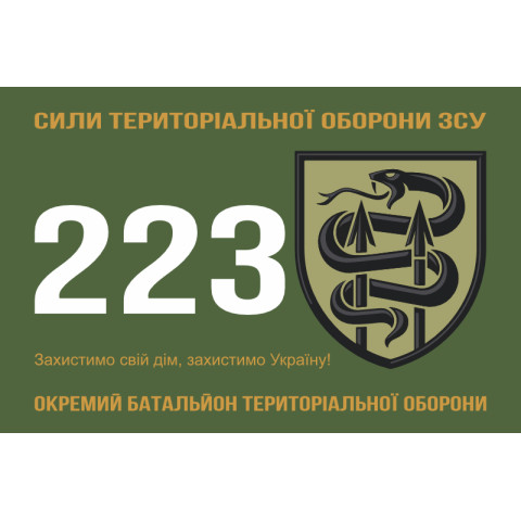Прапор 223 ОБТрО (окремий батальйон ТрО) Сил ТрО ЗСУ. Варіант-01