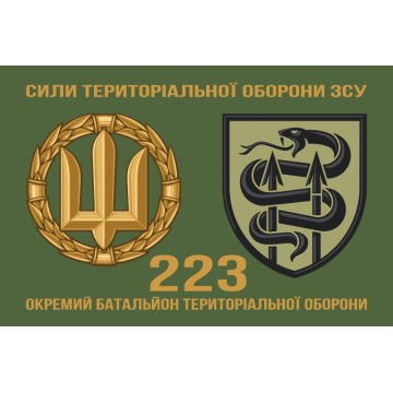 Флаг 223 ОБТрО (отдельный батальон ТрО) Сил ТрО ВСУ. Вариант-02 Флаг 223 ОБТрО (отдельный батальон ТрО) Сил ТрО ВСУ. Вариант-02