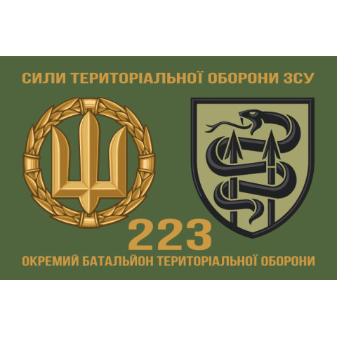 Прапор 223 ОБТрО (окремий батальйон ТрО) Сил ТрО ЗСУ. Варіант-02