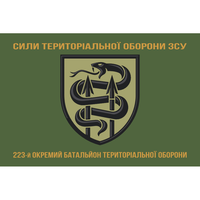 Флаг 223 ОБТрО (отдельный батальон ТрО) Сил ТрО ВСУ. Вариант-04 Флаг 223 ОБТрО (отдельный батальон ТрО) Сил ТрО ВСУ. Вариант-04