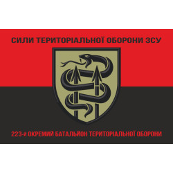Флаг 223 ОБТрО (отдельный батальон ТрО) Сил ТрО ВСУ. Вариант-08 Флаг 223 ОБТрО (отдельный батальон ТрО) Сил ТрО ВСУ. Вариант-08