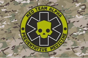 Флаг Группы медицинской поддержки «Альфа» ГУР МОУ. Вариант-04 Флаг Группы медицинской поддержки «Альфа» ГУР МОУ. Вариант-04