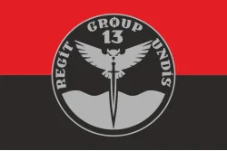 Прапор Підрозділу «Group 13» ГУР МОУ. Варіант-02 Прапор Підрозділу «Group 13» ГУР МОУ. Варіант-02