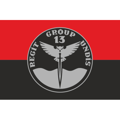Флаг Подразделения «Group 13» ГУР МОУ. Вариант-02