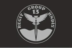Прапор Підрозділу «Group 13» ГУР МОУ. Варіант-05 Прапор Підрозділу «Group 13» ГУР МОУ. Варіант-05