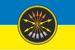 Прапор 37 окремої бригади зв'язку ВМС ЗСУ. Варіант-02