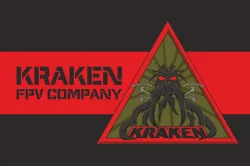 Прапор підрозділу FPV спецпідрозділу ГУР МОУ «KRAKEN». Варіант-01 Прапор підрозділу FPV спецпідрозділу ГУР МОУ «KRAKEN». Варіант-01