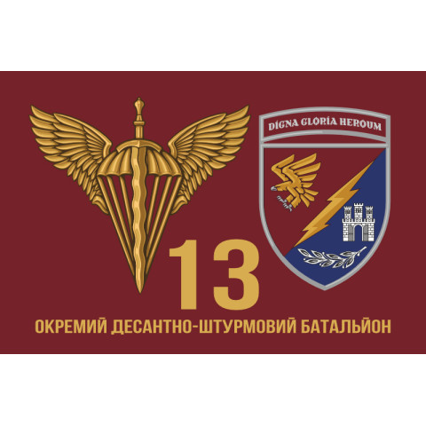 Флаг 13 ОДШБ (отдельный десантно-штурмовой батальон) 95 ОДШБр ВСУ. Вариант-05