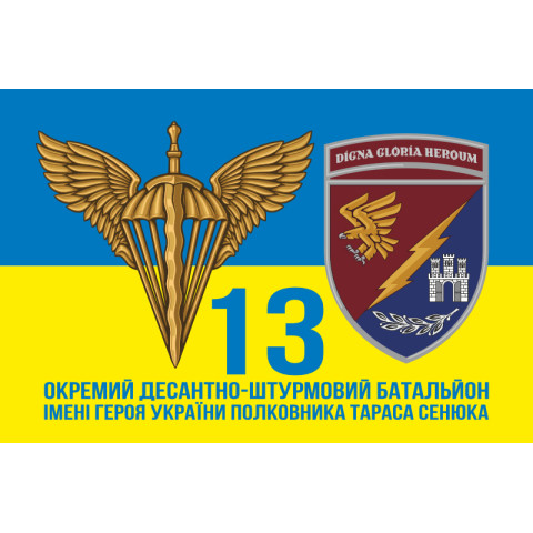 Флаг 13 ОДШБ (отдельный десантно-штурмовой батальон) 95 ОДШБр ВСУ. Вариант-09