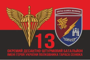 Флаг 13 ОДШБ (отдельный десантно-штурмовой батальон) 95 ОДШБр ВСУ. Вариант-11 Флаг 13 ОДШБ (отдельный десантно-штурмовой батальон) 95 ОДШБр ВСУ. Вариант-11