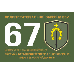 Флаг 67 ОБТрО (отдельный батальон ТрО) Сил ТрО ВСУ. Вариант-01 Флаг 67 ОБТрО (отдельный батальон ТрО) Сил ТрО ВСУ. Вариант-01