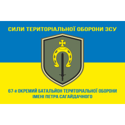 Флаг 67 ОБТрО (отдельный батальон ТрО) Сил ТрО ВСУ. Вариант-06 Флаг 67 ОБТрО (отдельный батальон ТрО) Сил ТрО ВСУ. Вариант-06
