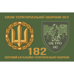 Флаг 182 ОБТрО (отдельный батальон ТрО) Сил ТрО ВСУ. Вариант-02