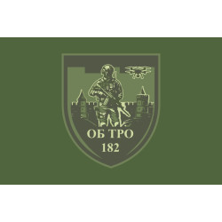 Флаг 182 ОБТрО (отдельный батальон ТрО) Сил ТрО ВСУ. Вариант-03