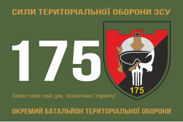 Флаг 175 ОБТрО (отдельный батальон ТрО) Сил ТрО ВСУ. Вариант-01 Флаг 175 ОБТрО (отдельный батальон ТрО) Сил ТрО ВСУ. Вариант-01