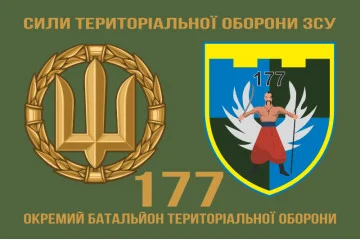 Флаг 177 ОБТрО (отдельный батальон ТрО) Сил ТрО ВСУ. Вариант-02 Флаг 177 ОБТрО (отдельный батальон ТрО) Сил ТрО ВСУ. Вариант-02