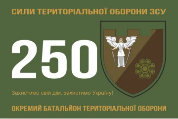 Флаг 250 ОБТрО (отдельный батальон ТрО) Сил ТрО ВСУ. Вариант-01