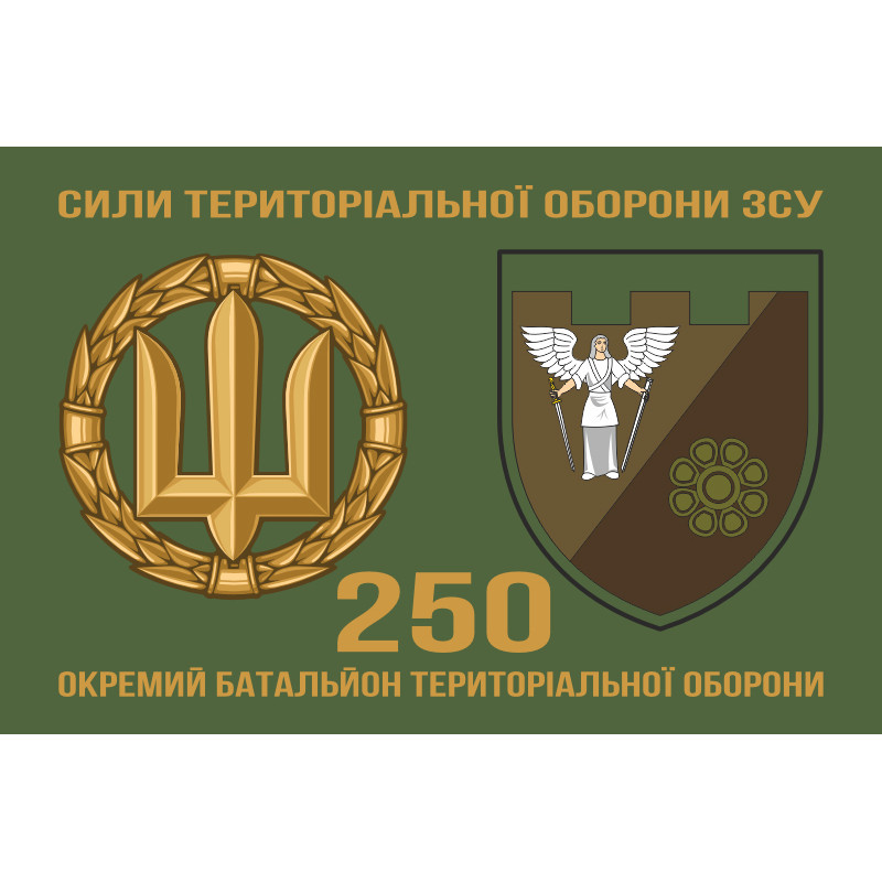 Флаг 250 ОБТрО (отдельный батальон ТрО) Сил ТрО ВСУ. Вариант-02 Флаг 250 ОБТрО (отдельный батальон ТрО) Сил ТрО ВСУ. Вариант-02