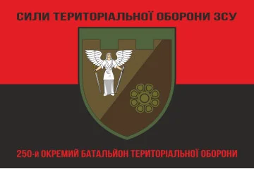 Флаг 250 ОБТрО (отдельный батальон ТрО) Сил ТрО ВСУ. Вариант-08