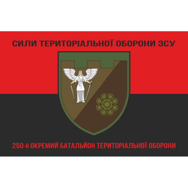 Прапор 250 ОБТрО (окремий батальйон ТрО) Сил ТрО ЗСУ. Варіант-08 Прапор 250 ОБТрО (окремий батальйон ТрО) Сил ТрО ЗСУ. Варіант-08