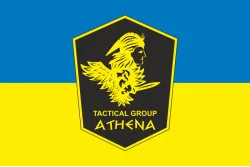 Флаг Подразделения «Athena» ГУР МОУ. Вариант-01