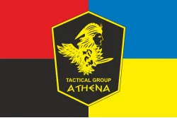 Флаг Подразделения «Athena» ГУР МОУ. Вариант-03