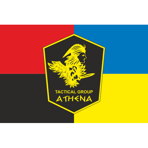 Флаг Подразделения «Athena» ГУР МОУ. Вариант-03