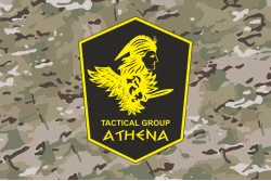 Флаг Подразделения «Athena» ГУР МОУ. Вариант-04
