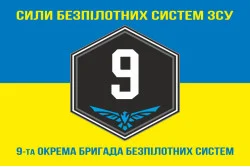 Флаг 9 ОБрБпС (отдельная бригада беспилотных систем) ВСУ «Винницкие скифы». Вариант-16 Флаг 9 ОБрБпС (отдельная бригада беспилотных систем) ВСУ «Винницкие скифы». Вариант-16