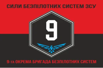 Флаг 9 ОБрБпС (отдельная бригада беспилотных систем) ВСУ «Винницкие скифы». Вариант-18 Флаг 9 ОБрБпС (отдельная бригада беспилотных систем) ВСУ «Винницкие скифы». Вариант-18