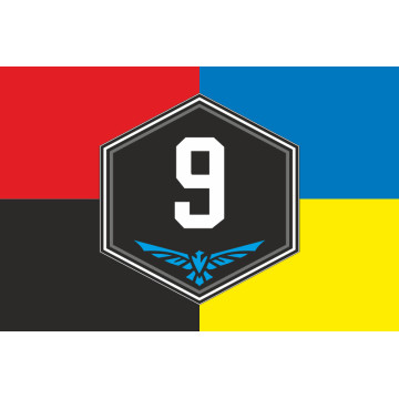 Флаг 9 ОБрБпС (отдельная бригада беспилотных систем) ВСУ «Винницкие скифы». Вариант-19 Флаг 9 ОБрБпС (отдельная бригада беспилотных систем) ВСУ «Винницкие скифы». Вариант-19