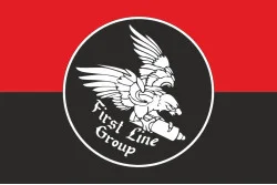 Прапор Підрозділу «First Line» ГУР МОУ. Варіант-02 Прапор Підрозділу «First Line» ГУР МОУ. Варіант-02