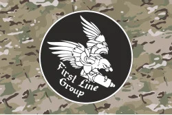 Прапор Підрозділу «First Line» ГУР МОУ. Варіант-04 Прапор Підрозділу «First Line» ГУР МОУ. Варіант-04