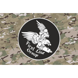 Флаг Подразделения «First Line» ГУР МОУ. Вариант-04 Флаг Подразделения «First Line» ГУР МОУ. Вариант-04