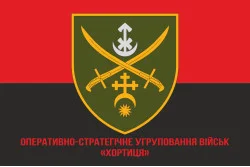 Флаг ОСГВ (Оперативно-стратегическая группировка войск) «Хортица» ВСУ. Вариант-06