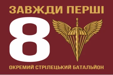 Флаг 8 ОСБ (отдельный стрелковый батальон) 78 ОДШП ДШВ ВСУ. Вариант-07
