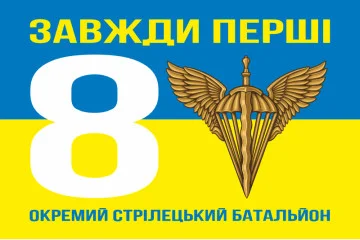 Флаг 8 ОСБ (отдельный стрелковый батальон) 78 ОДШП ДШВ ВСУ. Вариант-11