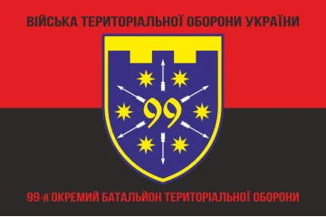 Флаг 99 ОБТрО (отдельный батальон ТрО) Сил ТрО ВСУ. Вариант-08 Флаг 99 ОБТрО (отдельный батальон ТрО) Сил ТрО ВСУ. Вариант-08
