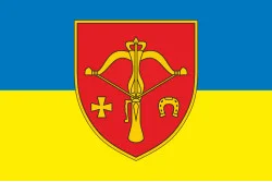 Прапор 1027 ЗРАП (зенітний ракетно-артилерійський полк) ЗСУ. Варіант-05 Прапор 1027 ЗРАП (зенітний ракетно-артилерійський полк) ЗСУ. Варіант-05