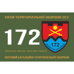 Прапор 172 ОБТрО (окремий батальйон ТрО) Сил ТрО ЗСУ. Варіант-01 Прапор 172 ОБТрО (окремий батальйон ТрО) Сил ТрО ЗСУ. Варіант-01