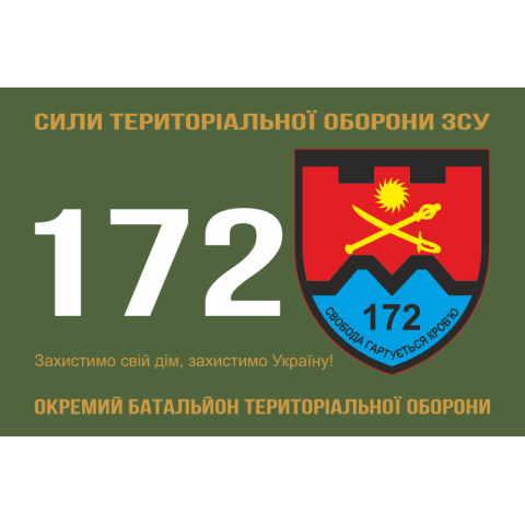 Прапор 172 ОБТрО (окремий батальйон ТрО) Сил ТрО ЗСУ. Варіант-01