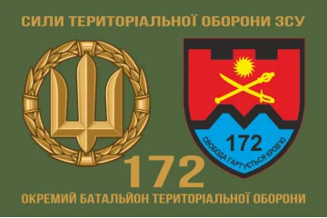 Флаг 172 ОБТрО (отдельный батальон ТрО) Сил ТрО ВСУ. Вариант-02 Флаг 172 ОБТрО (отдельный батальон ТрО) Сил ТрО ВСУ. Вариант-02